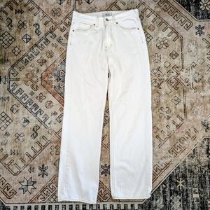 BDG High Waisted Cowboy Jeans Womens 28 White Straight Leg Cream Pants